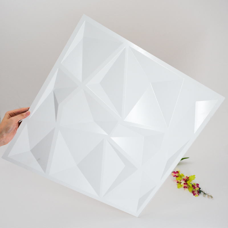 室内装飾のための現代1mm厚い白いポリ塩化ビニールプラスチック3D壁パネル